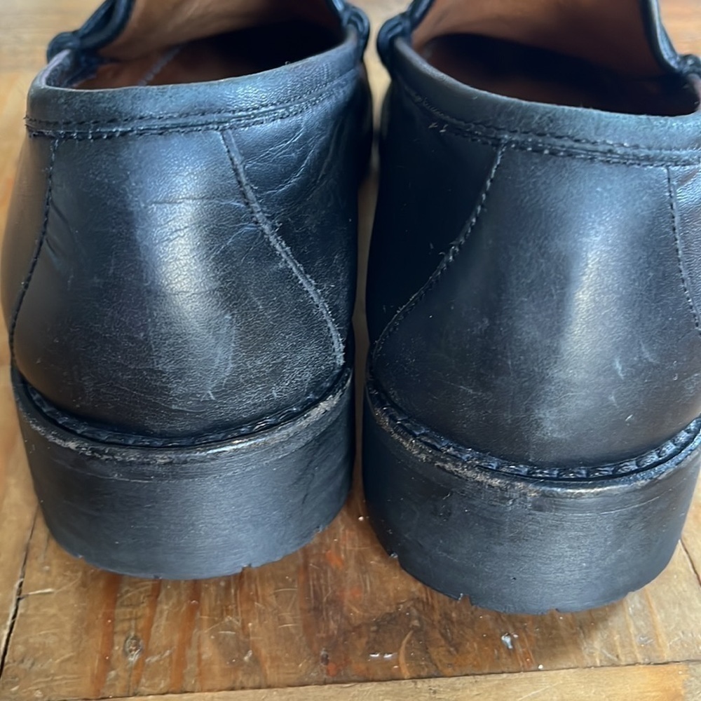 GUCCI Horsebit Mens Jasper Loafers Lug Sole Dress Shoe Black Leather 9.5 - Picture 8 of 16